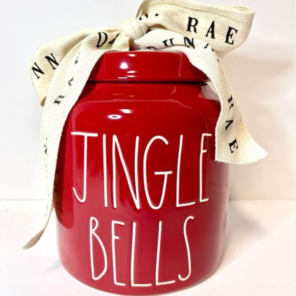 !!! SALE !!! Rae Dunn Jingle Bells canister - Picture 1 of 8